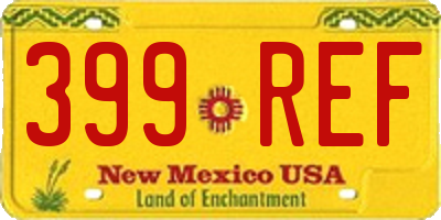 NM license plate 399REF