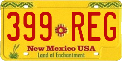 NM license plate 399REG