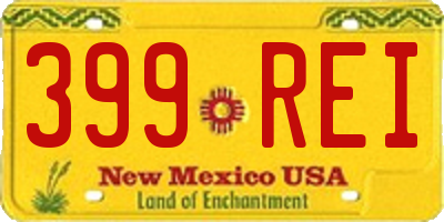 NM license plate 399REI