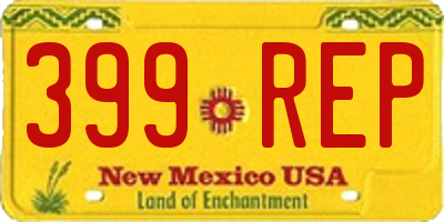 NM license plate 399REP