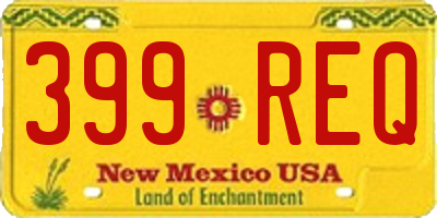 NM license plate 399REQ