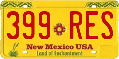 NM license plate 399RES