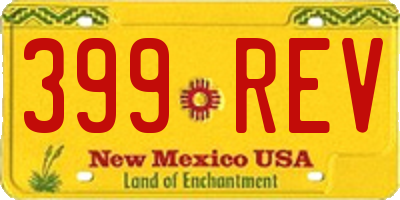 NM license plate 399REV
