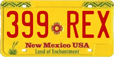 NM license plate 399REX