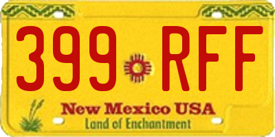 NM license plate 399RFF