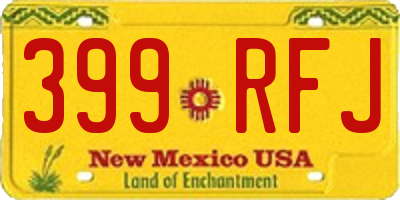 NM license plate 399RFJ