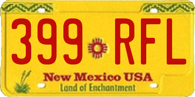 NM license plate 399RFL
