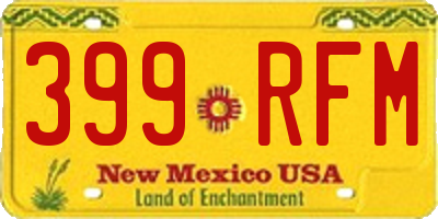 NM license plate 399RFM