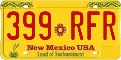 NM license plate 399RFR