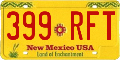 NM license plate 399RFT