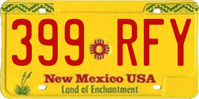 NM license plate 399RFY