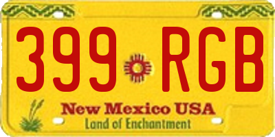 NM license plate 399RGB