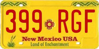 NM license plate 399RGF