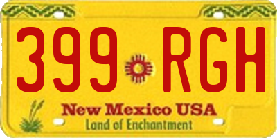 NM license plate 399RGH