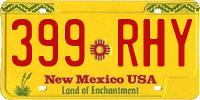 NM license plate 399RHY