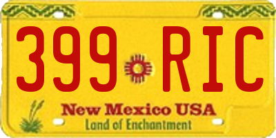 NM license plate 399RIC