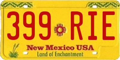 NM license plate 399RIE