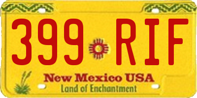 NM license plate 399RIF