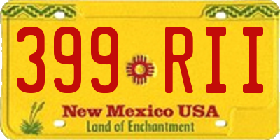 NM license plate 399RII