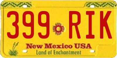 NM license plate 399RIK