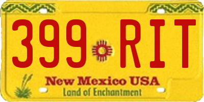 NM license plate 399RIT
