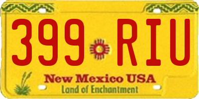 NM license plate 399RIU
