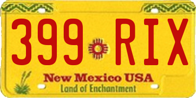 NM license plate 399RIX