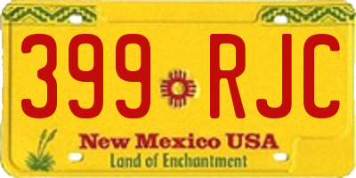 NM license plate 399RJC