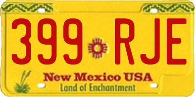 NM license plate 399RJE