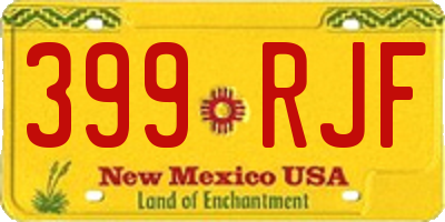 NM license plate 399RJF