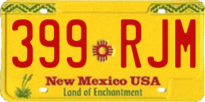 NM license plate 399RJM