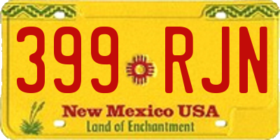 NM license plate 399RJN