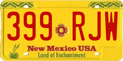 NM license plate 399RJW
