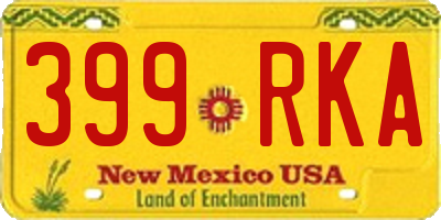 NM license plate 399RKA
