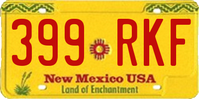 NM license plate 399RKF