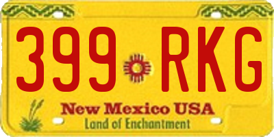 NM license plate 399RKG