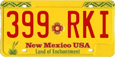 NM license plate 399RKI