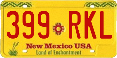 NM license plate 399RKL