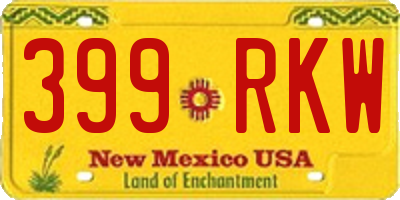 NM license plate 399RKW