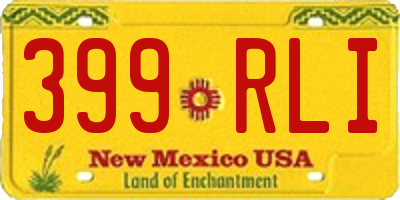 NM license plate 399RLI