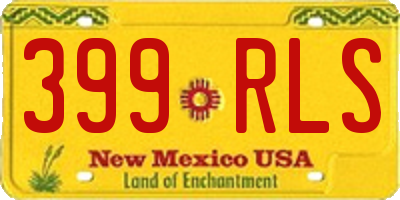 NM license plate 399RLS