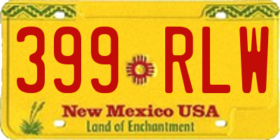 NM license plate 399RLW