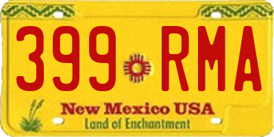 NM license plate 399RMA