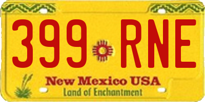 NM license plate 399RNE