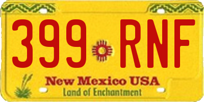 NM license plate 399RNF