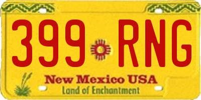 NM license plate 399RNG