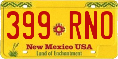 NM license plate 399RNO