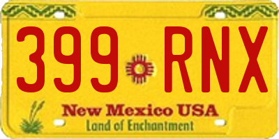 NM license plate 399RNX