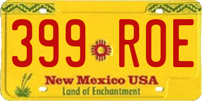 NM license plate 399ROE