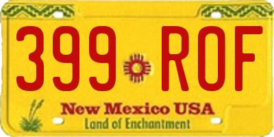 NM license plate 399ROF